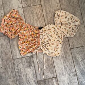 Y2K Forever 21 Floral Ruched Top
